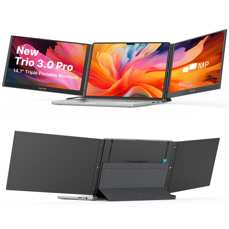 MP Trio 3 Pro left monitor view expands workspace for multitasking