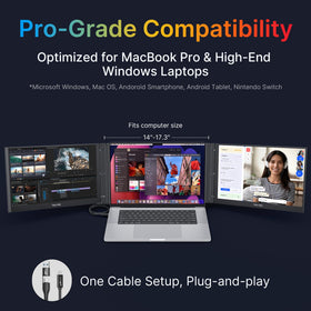 MP Trio 3 Pro portrait mode enables vertical content and easy reading