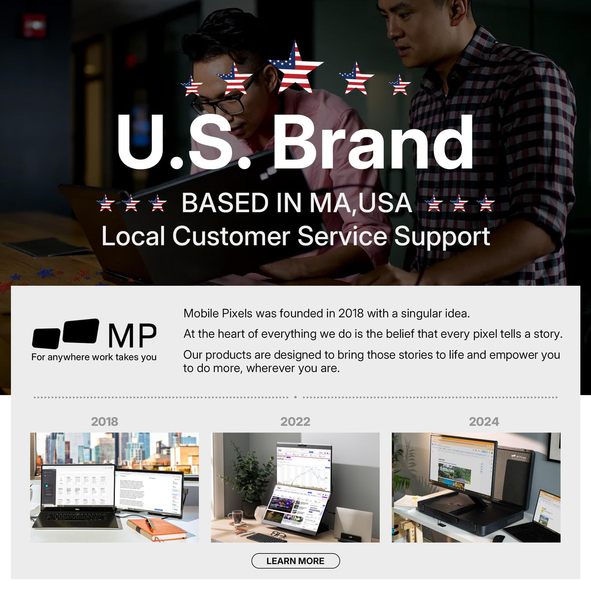 MP Trio 3 Pro triple-monitor setup demonstrates seamless productivity on the go
