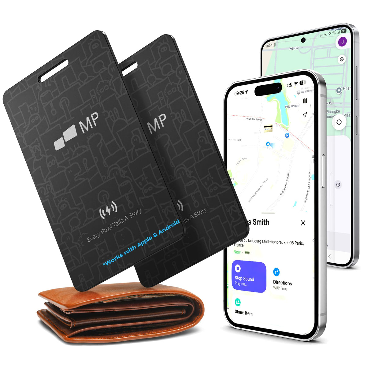 MP front packaging showing two slim tracker cards and benefits