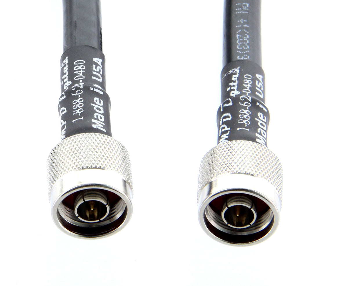 MPD Digital LMR-400 front connector view showing N male for secure RF connections