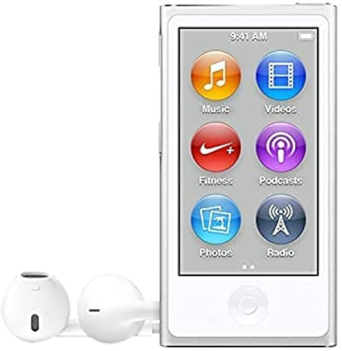 Mplayer iPod Nano 7th Gen 16GB silver in plain box, ideal for on-the-go music with a large library.