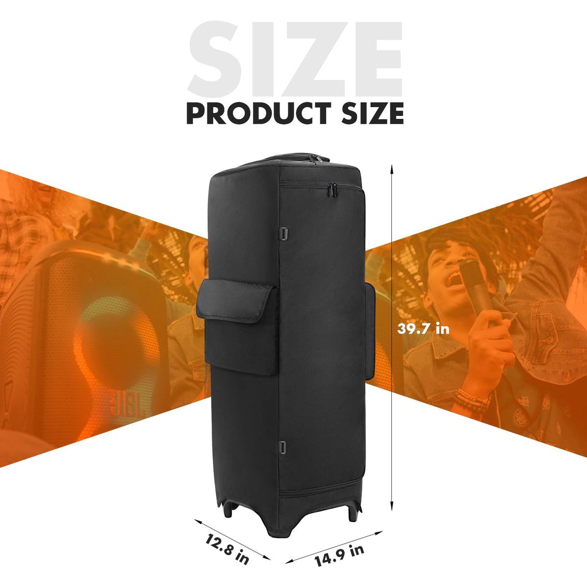 MRINCA side pocket storing cables and mics for fast setup benefit