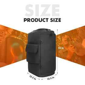 MRINCA top zipper open exposing speaker handle for easy carrying