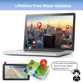 MRSXWPY in-dash GPS navigator mounted on dashboard for easy access