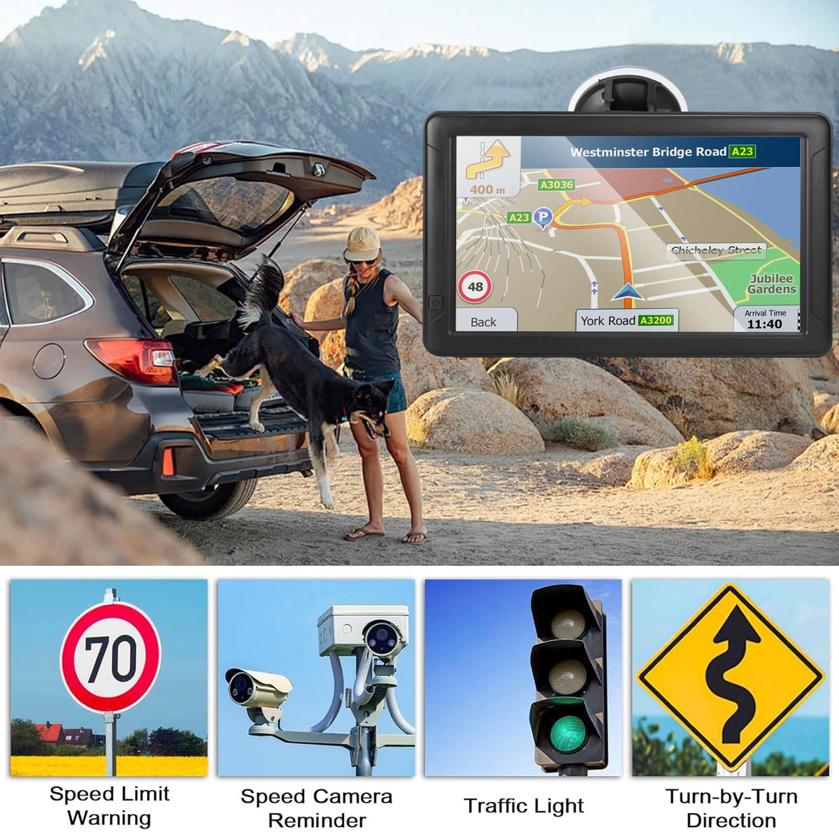 MRSXWPY side view of the 9-inch car GPS in-dash installation