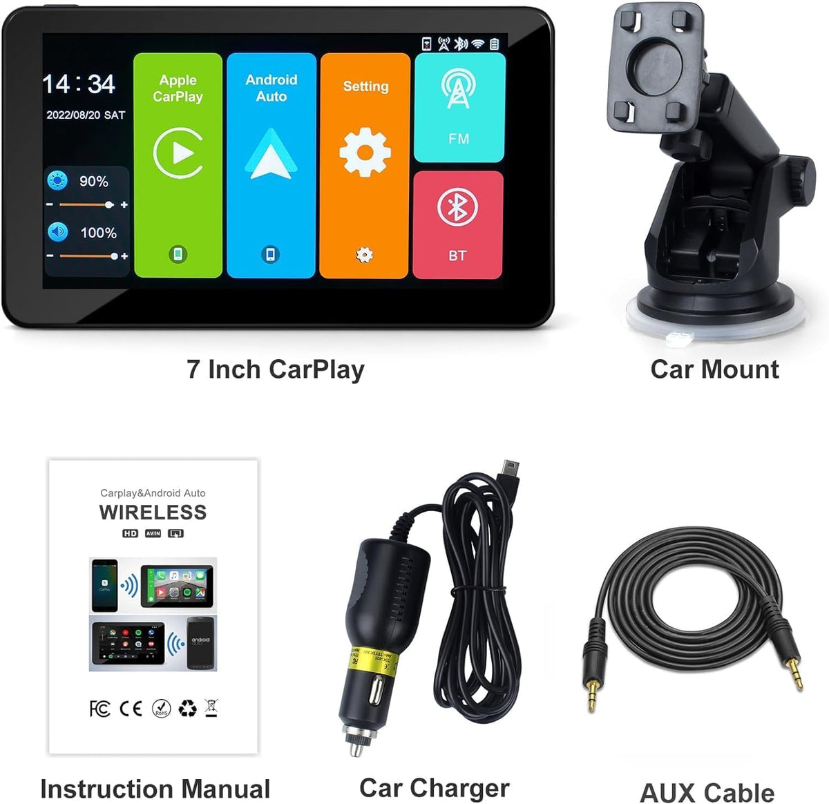 MRSXWPY included adhesive bracket and cables for quick plug‑and‑play setup