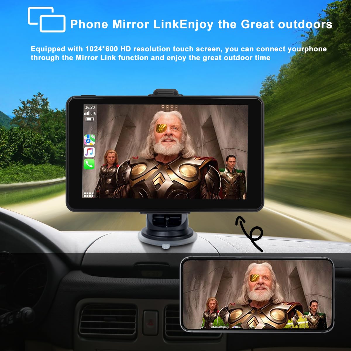 MRSXWPY mirror link playing video from phone, lets passengers enjoy streaming safely
