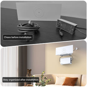 MSAFF bracket holding power supply with visible label for organized access benefit