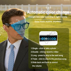 MSCGLYXGS AI Smart Glasses offer AI voice assistant for quick tasks.
