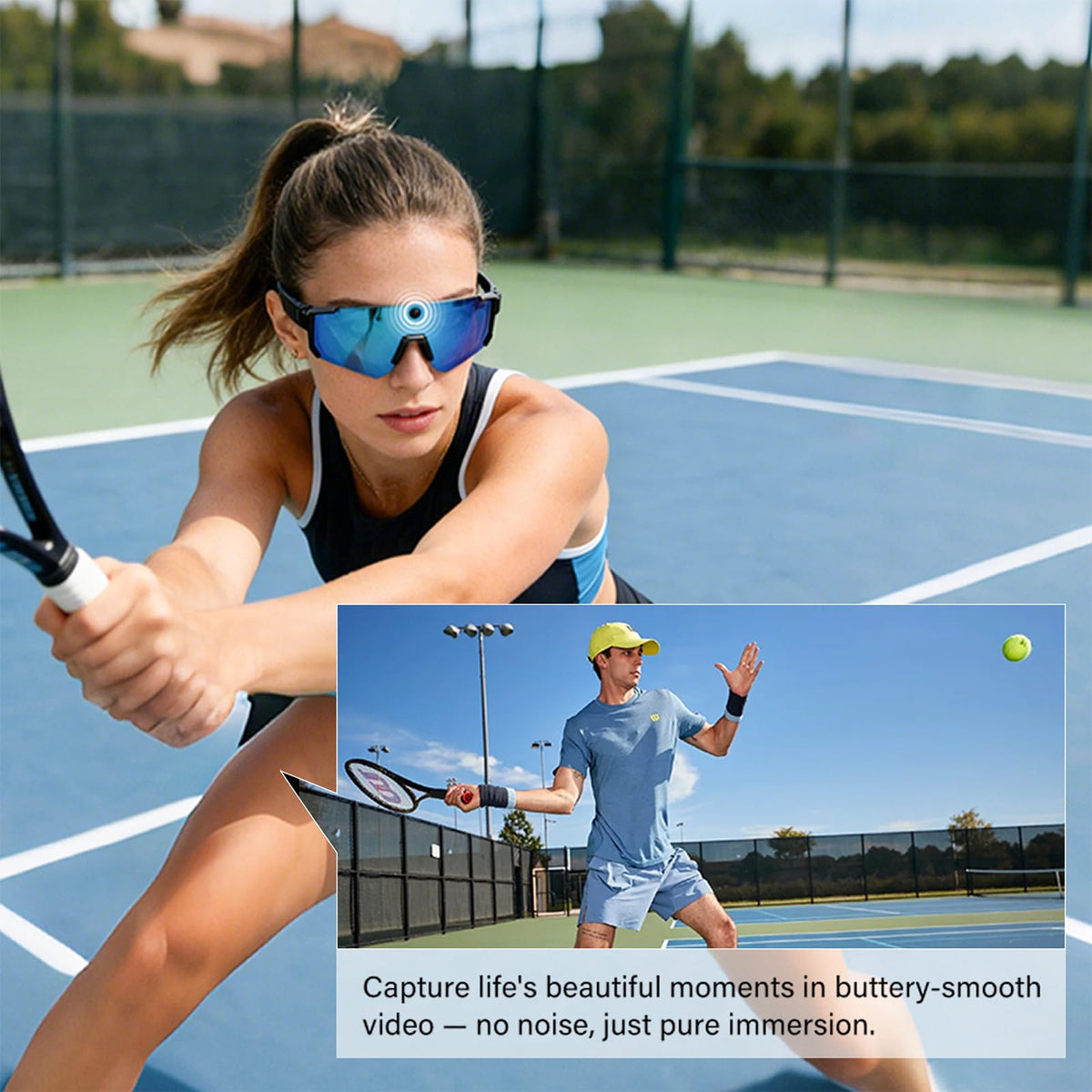 MSCGLYXGS AI Smart Glasses auto color-changing lenses adapt to lighting.