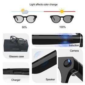 MSCGLYXGS glasses sync via Bluetooth and WiFi for effortless transfer.