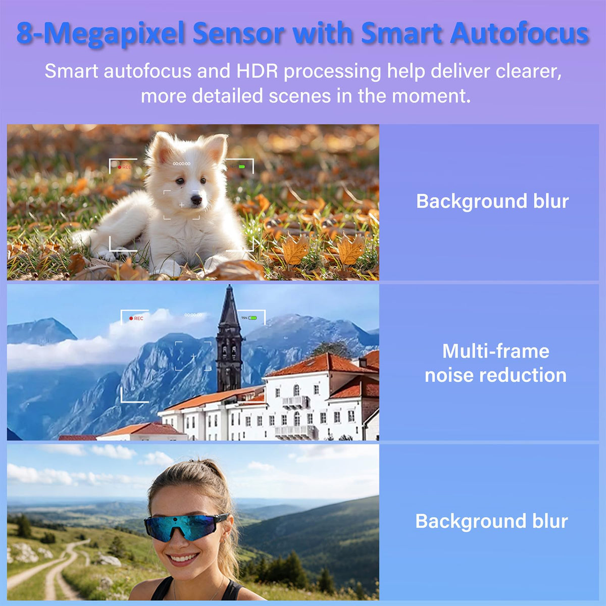 MSCGLYXGS AI Smart Glasses ultra-light 49g frame for all-day comfort.