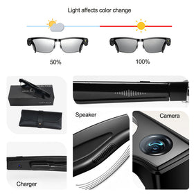 MSCGLYXGS AI Smart Glasses open-ear audio for hands-free listening
