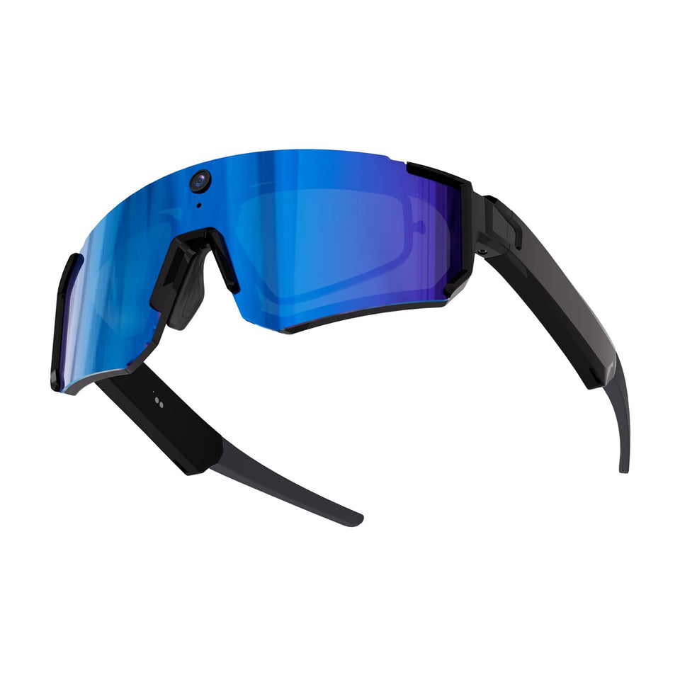 MSCGLYXGS AI Smart Glasses with open-ear speaker for hands-free audio on the move.
