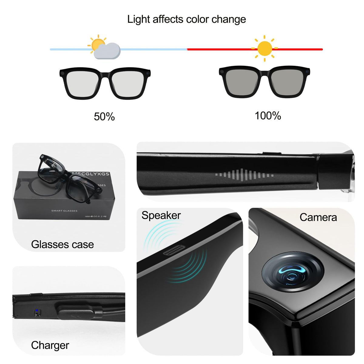 MSCGLYXGS AI Smart Glasses provide real-time translation and voice feedback on the go.