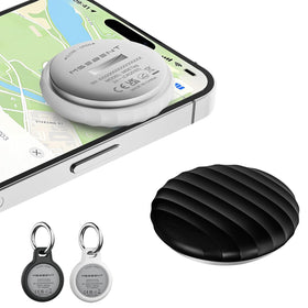MSEBENT Tracker Tag 2-pack in black and white helps locate items with Find My.