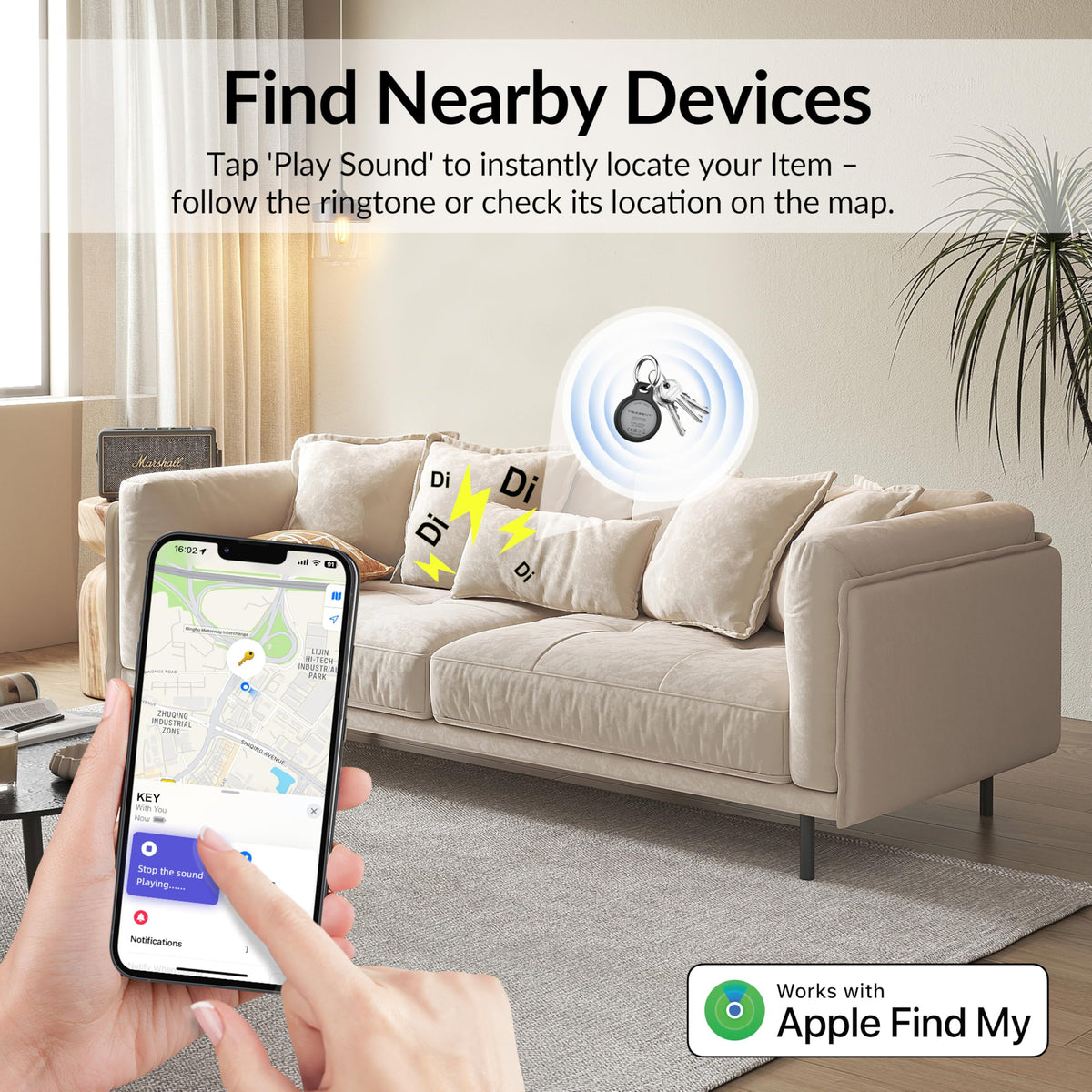 MSEBENT Tracker Tag ideal for keys, wallets, luggage, and backpacks.