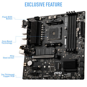 Dual DDR4 memory slots on the MSI board ready up to 64GB for multitasking.