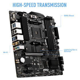 Dual M.2 slots with Shield Frozr cooling on the MSI motherboard for fast storage.