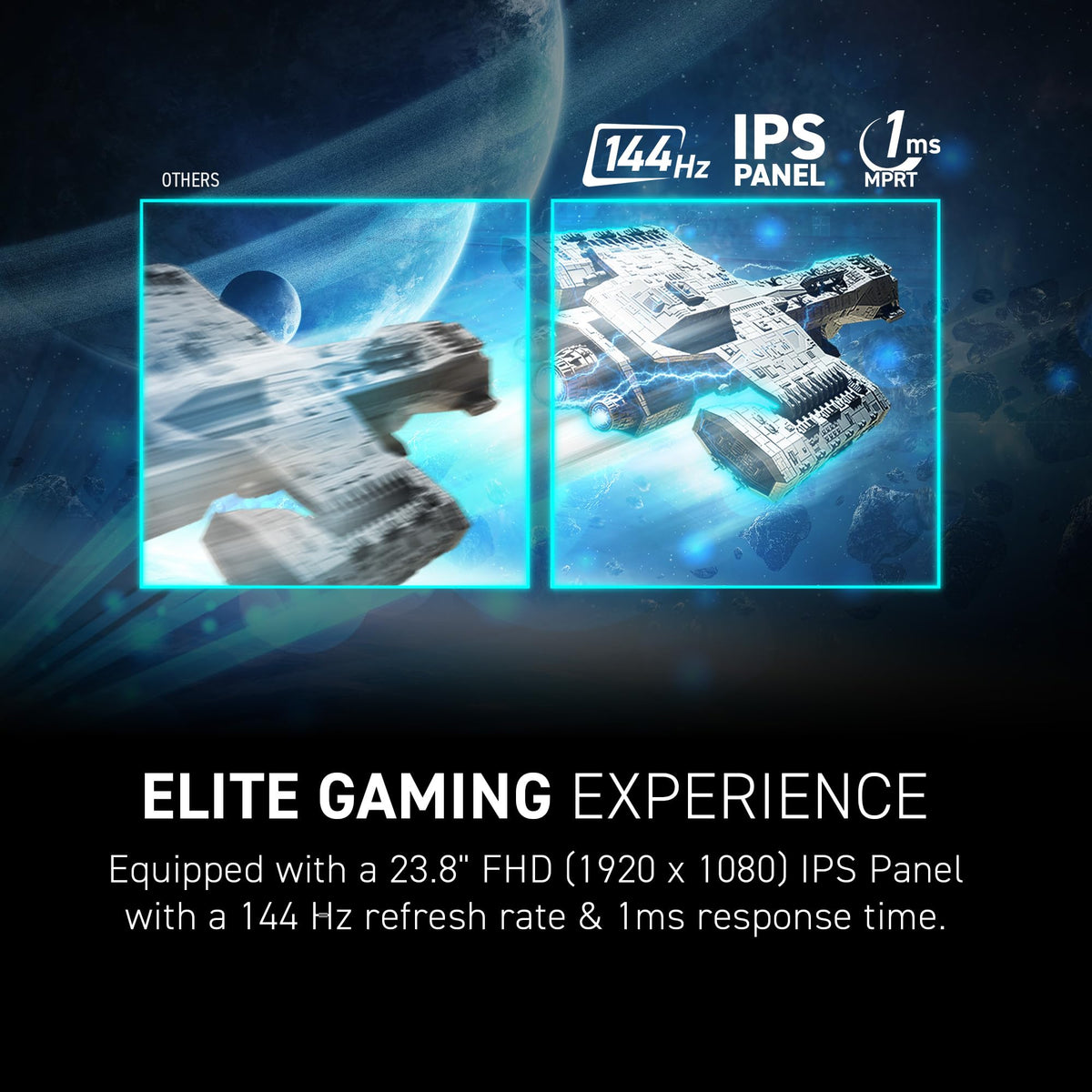 MSI G242L E14 side tilt demonstrates ergonomic adjustment for long sessions