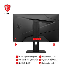 MSI G274QPX ports include DP and HDMI for flexible setups