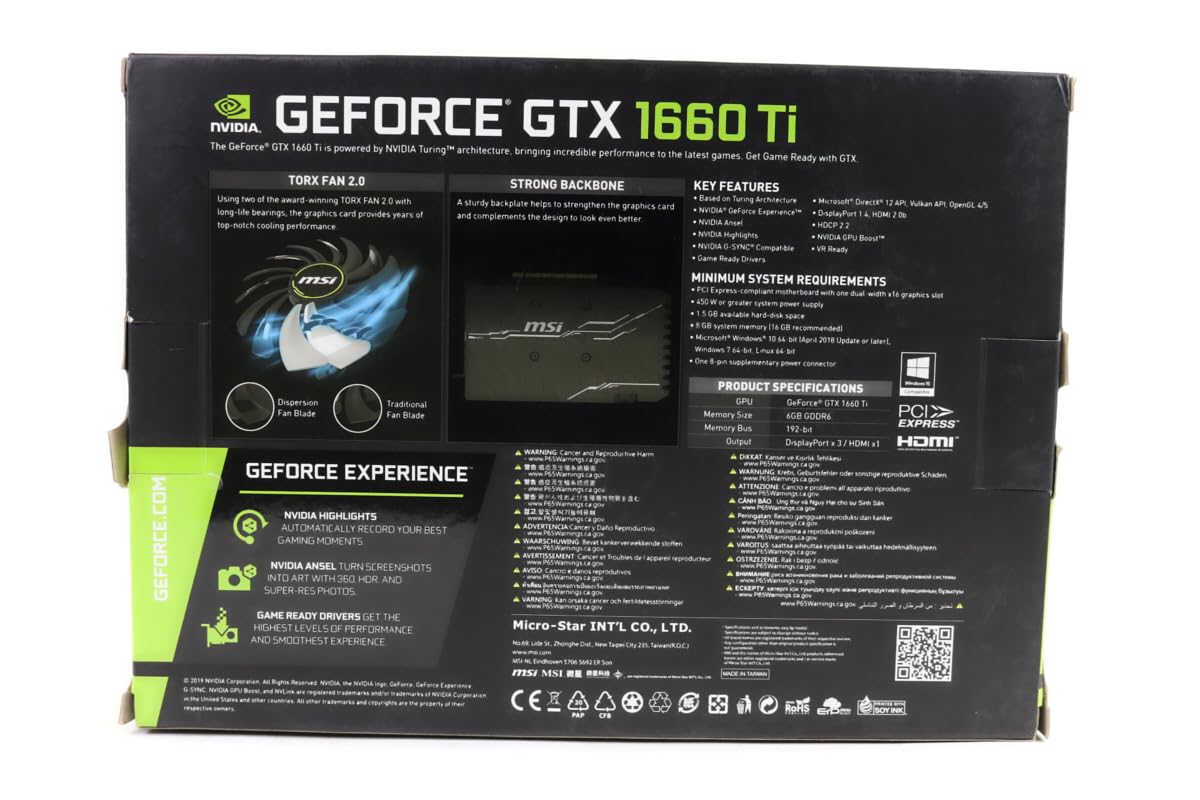MSI GTX 1660 Ti Ventus XS 6G OC efficient cooling improves long sessions