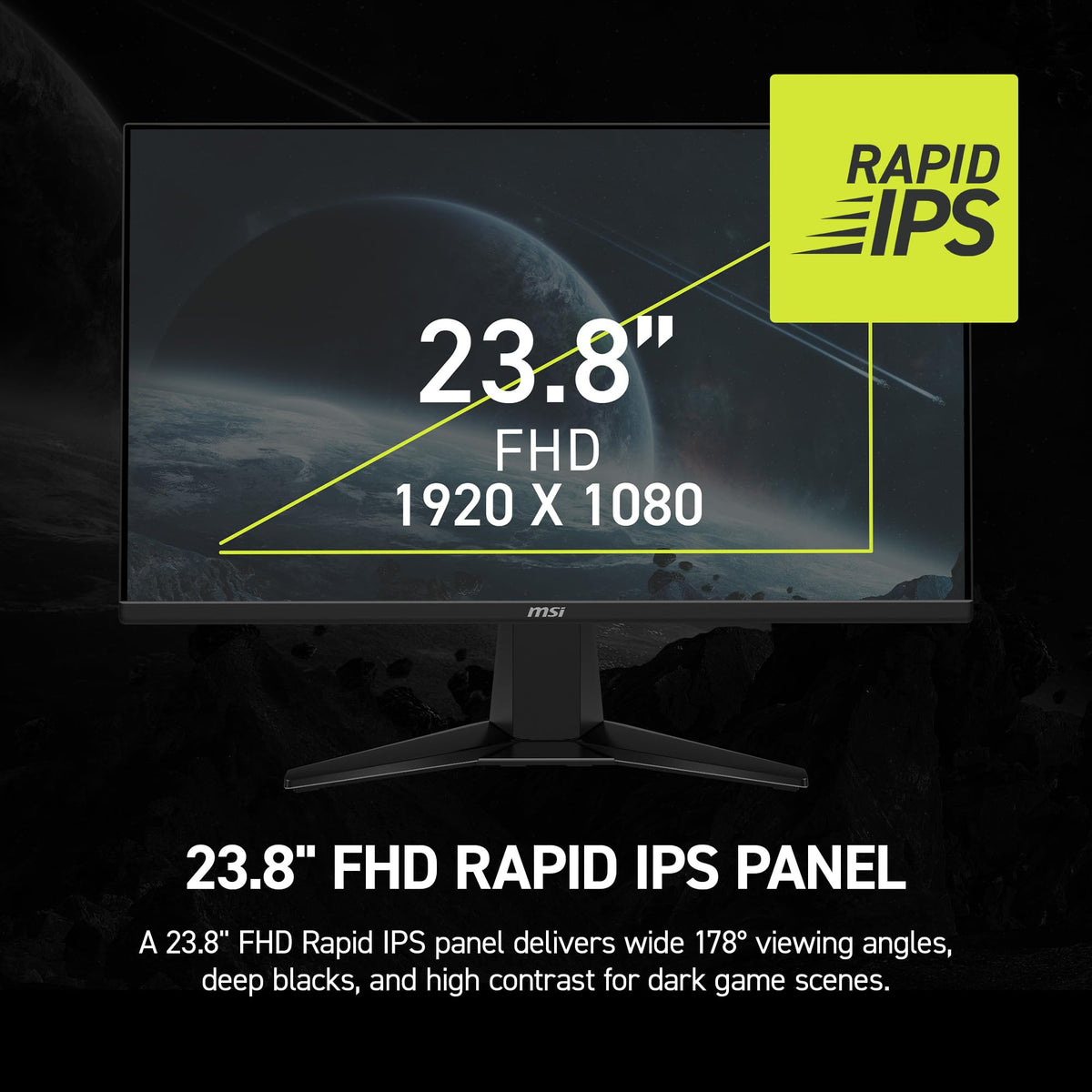 MSI MAG 245F X24 rapid IPS panel supports crisp colors