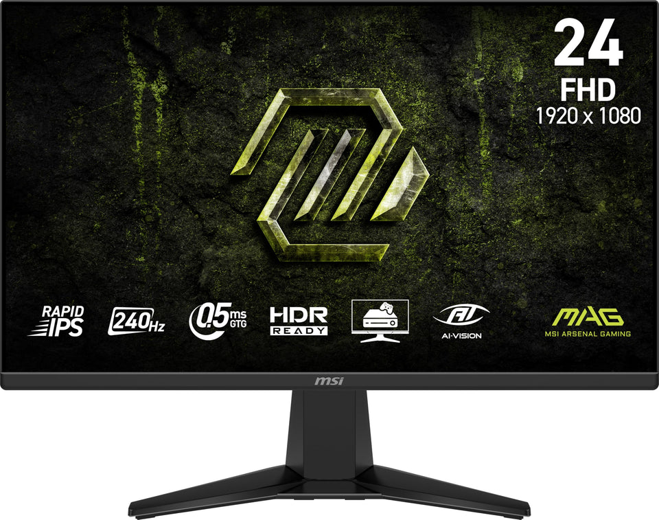 MSI MAG 245F X24 tilt view for ergonomic setup