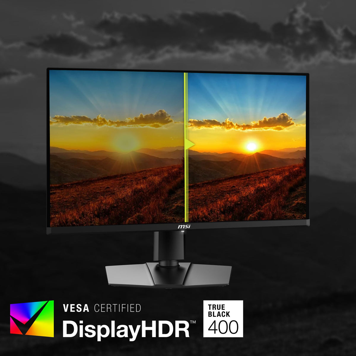 MSI MAG 271QP X28 HDR True Black 400 brightness and contrast in display