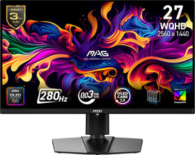 MSI MAG 271QP X28 front view highlighting vibrant colors