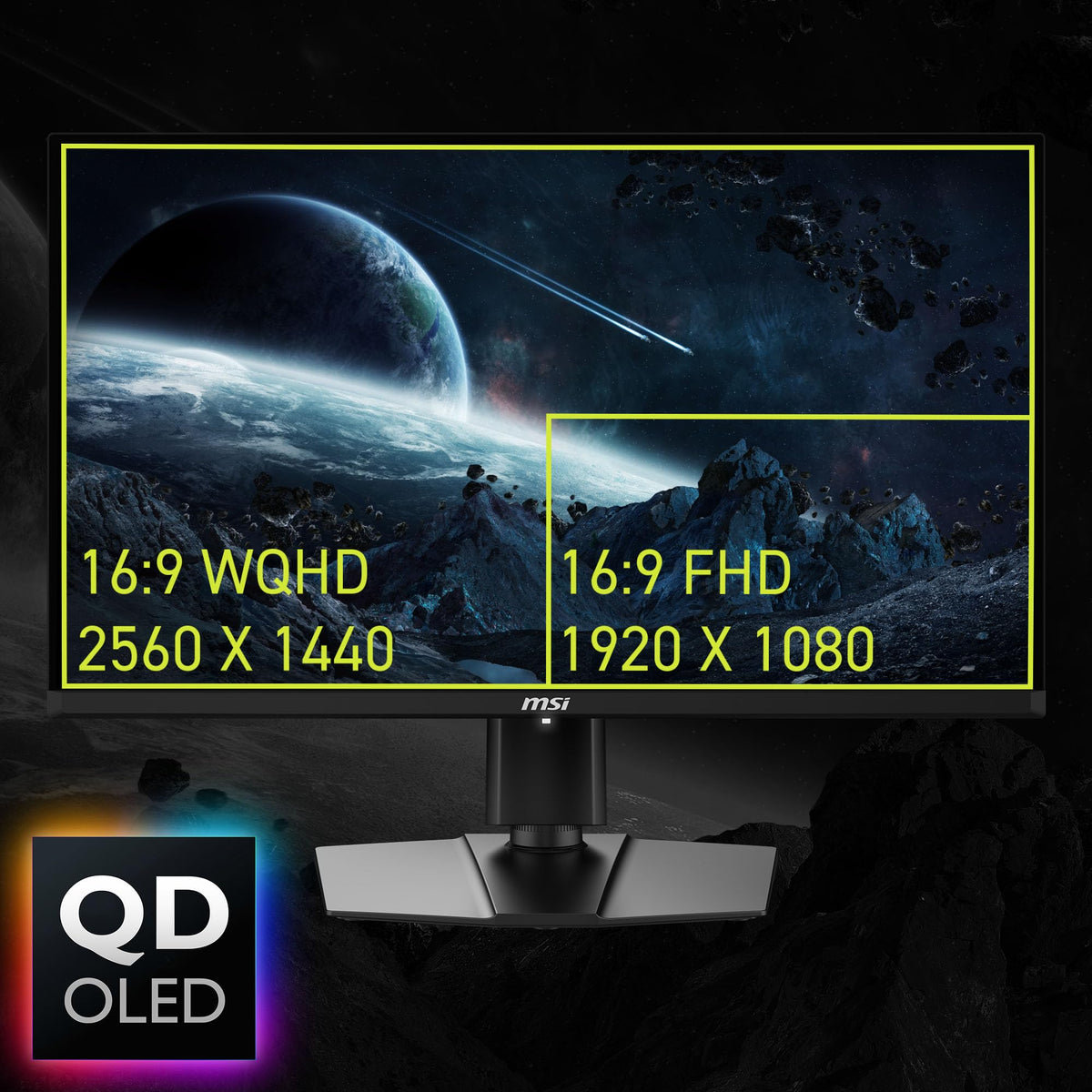 MSI MAG 271QP X28 stand and ports for flexible setup