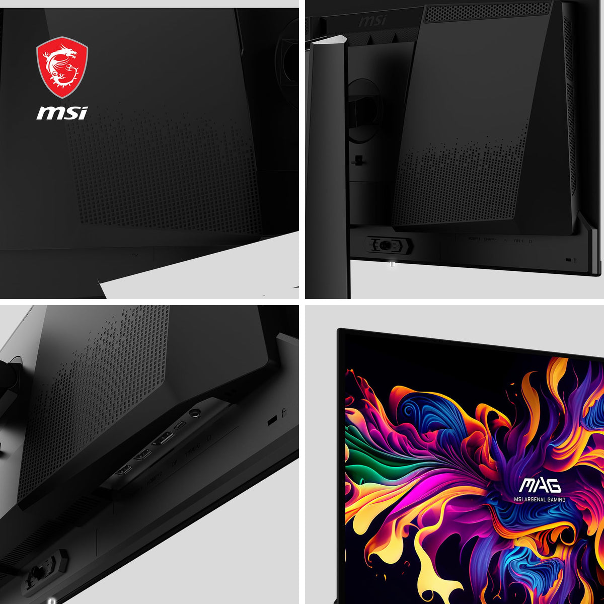 MSI MAG 271QPX console mode ports enable HDMI 2.1 connectivity.