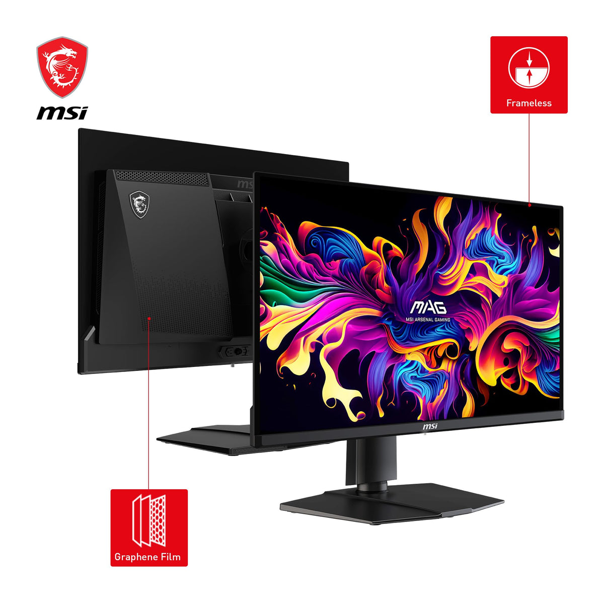 MSI MAG 271QPX HDR True Black 400 demo highlighting deep blacks.