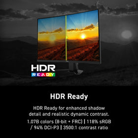 MSI MAG 274CF E20 AI Vision enhances brightness and color in dark scenes