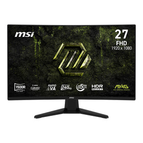 MSI MAG 274CF E20 front view highlights slim bezels for immersive gaming