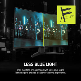 MSI MAG 274CF X24 blue light reduction software for safer night gaming