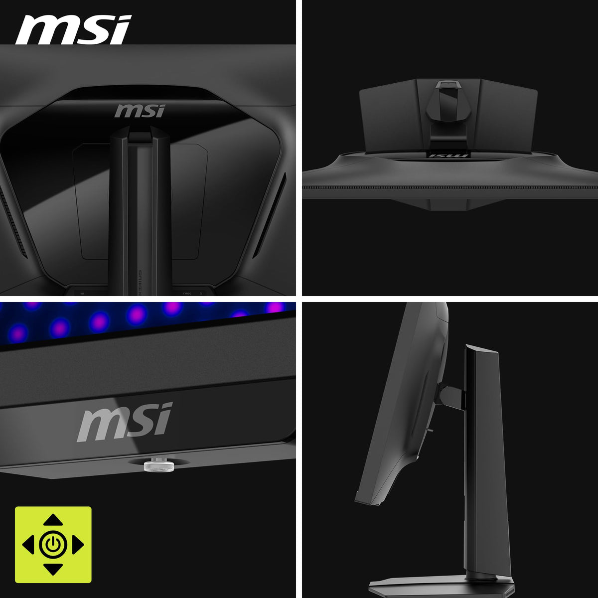MSI MAG 274QPF X30MV stand with height adjustment for comfortable viewing