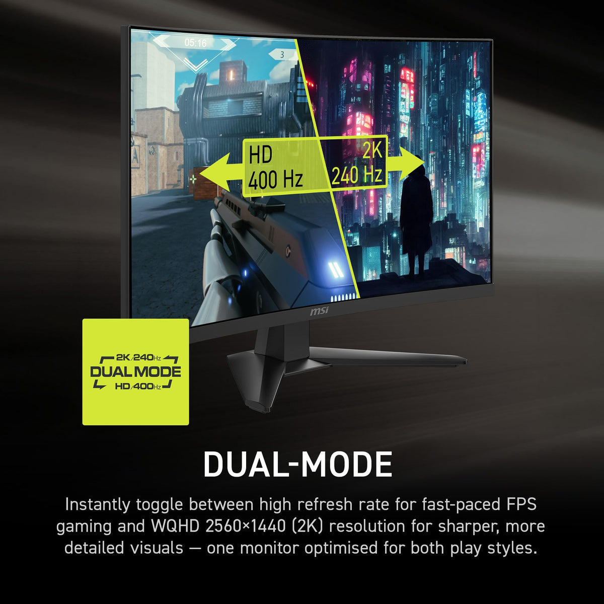 MSI AI Vision enhances dark details and brightness