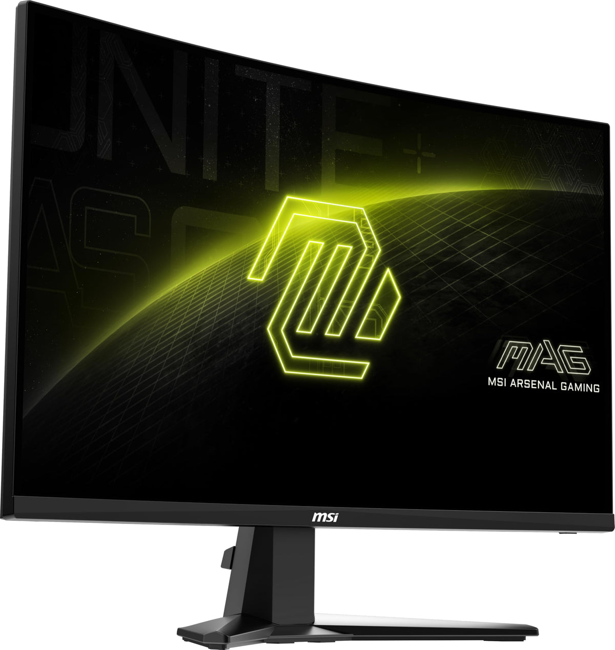 MSI MAG 276CXF curved screen close-up for immersive viewing