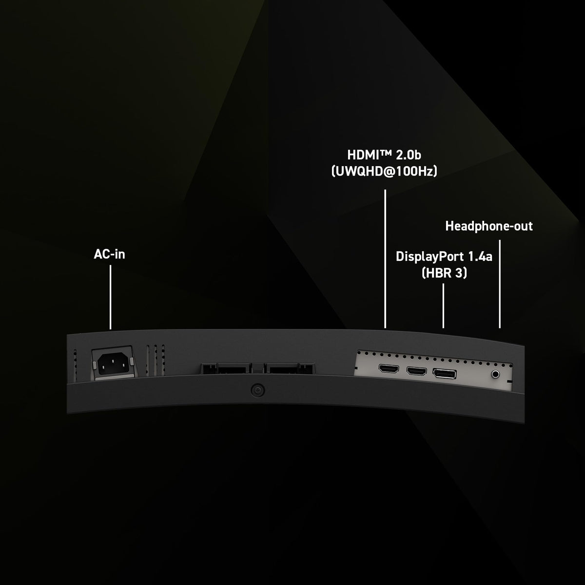 MSI MAG 346CQ built in speakers for convenient audio on the desk