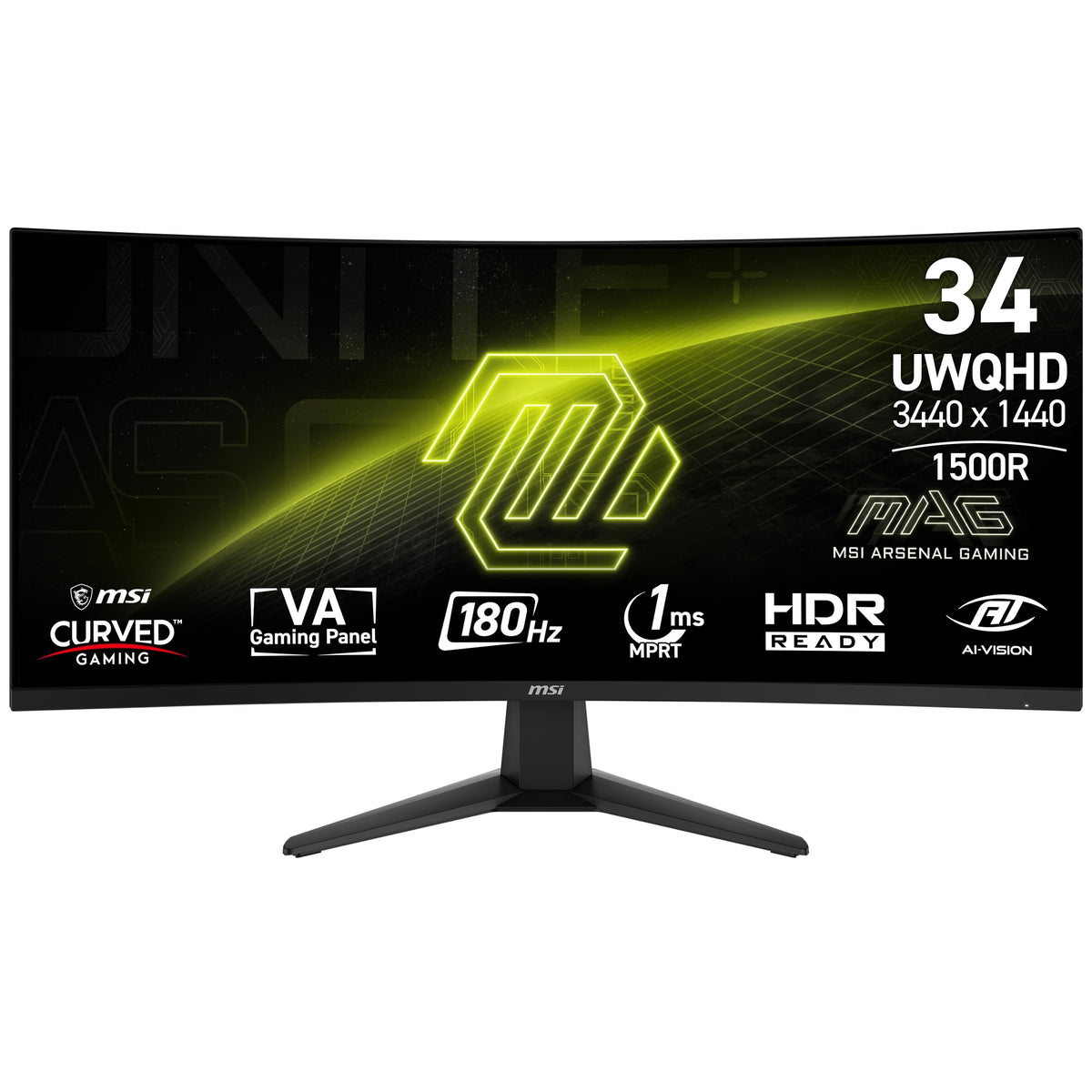MSI MAG 346CQ UWQHD display provides immersive wide view for gaming