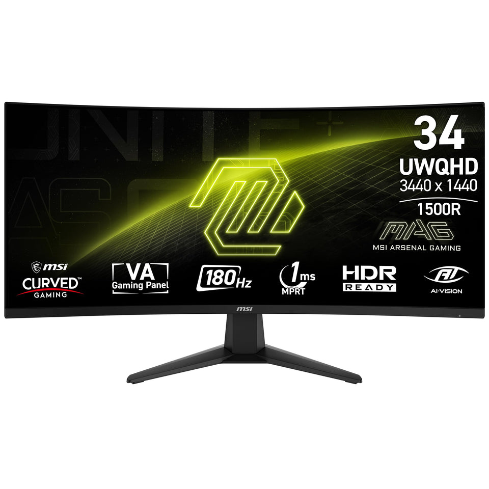 MSI MAG 346CQ UWQHD display provides immersive wide view for gaming