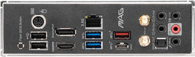 MSI MAG B550 Tomahawk Max WiFi ATX back I/O panel for quick setup.