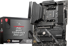 MSI MAG B550 Tomahawk Max WiFi motherboard layout for easy builds and planning.