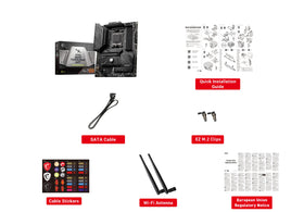 MSI MAG B650 Tomahawk WiFi onboard antennas highlighting Wi‑Fi 6E capability