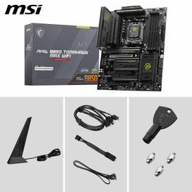 MSI MAG B850 Tomahawk Max WiFi renewed label confirms renewed status.