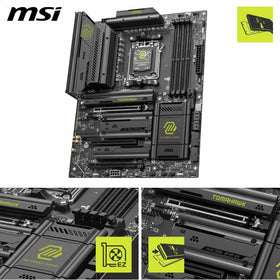 MSI MAG X870E Tomahawk PCIe 5.0 x16 enables fast GPU upgrades.