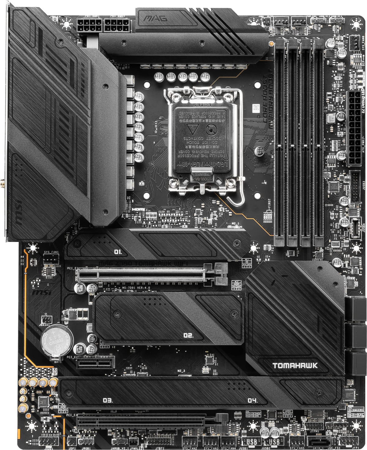 MSI MAG Z790 Tomahawk WiFi rear I/O panel expands connectivity options