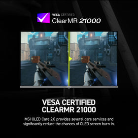 MSI MAG 272QP OLED X50 0.03ms GtG for smooth motion.